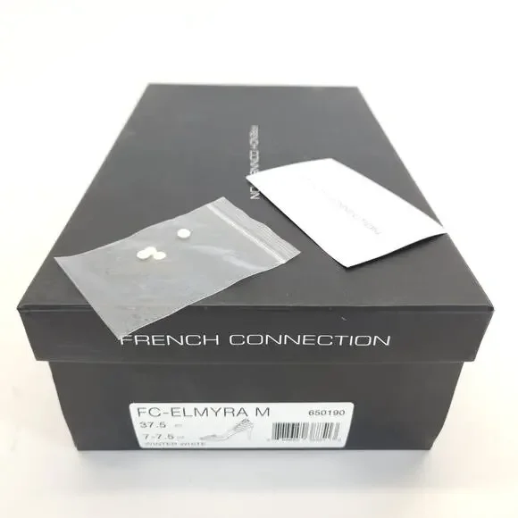 French Connection Elmyra Heel 7-7.5M Cream Pumps Studded Formal Bridal Cocktail - Picture 5 of 5